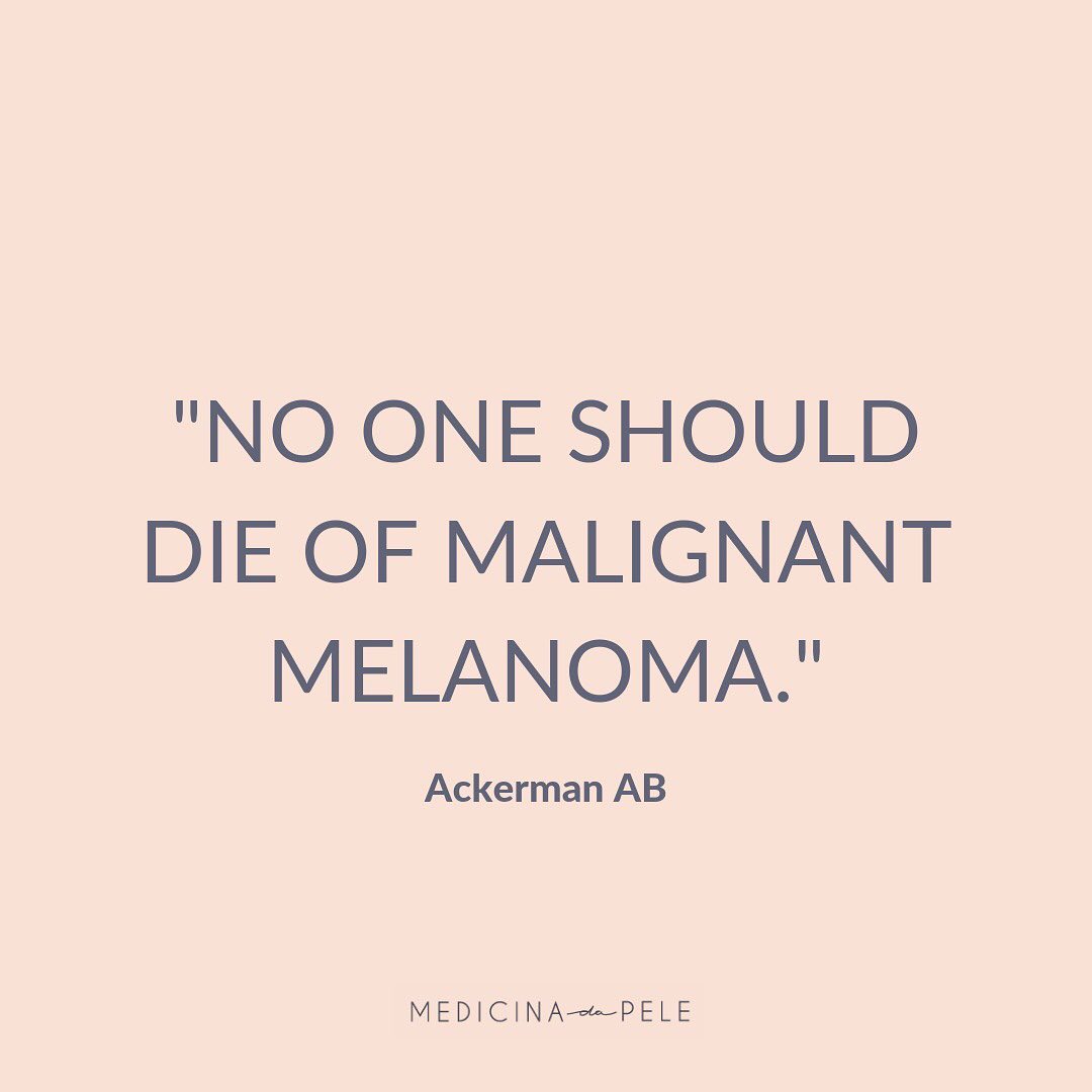 No one should die of malignant melanoma